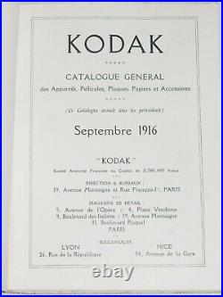 04F59 Rare Vintage Catalogue General Devices Photos Kodak Date September 1916 04F59 Rare Vintage Catalogue General Devices Photos Kodak Date September 1916