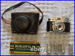 1950's Vintage Speedex Mini Spy (Hit) Camera Withleather Case And Film
