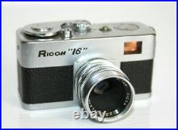 1958 Sub Miniature Ricoh 16 Camera Riken Lense + Case