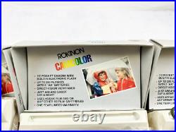 4 Vintage Rokinon Camcolor 110 Pocket Cameras R11eft With Flash New Old Stock