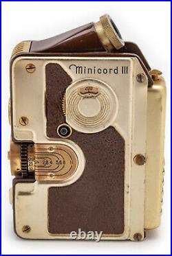 (69) GOERZ Minicord III subminiature, gold & brown, withcase, beautiful, serviced