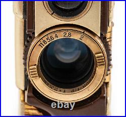 (69) GOERZ Minicord III subminiature, gold & brown, withcase, beautiful, serviced
