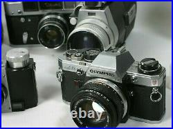 6 Vintage Camera Lot Kodak Minolta Olympus David White & More for Parts/Repair