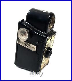 Antique Coronet Midget / Miniature 16MM Camera Black / Bakelite / Art Deco