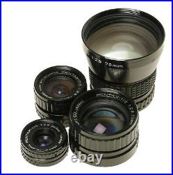 Asahi Pentax Auto 110 SLR Film Camera Outfit Lenses Filters Travel Case