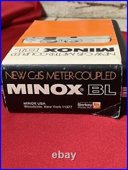 BRAND NEW MINOX BL VINTAGE SUBMINIATURE CAMERA WithCASES CHAIN PAPERS SUPER RARE