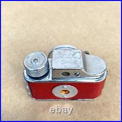 C. M. C Subminiature Spy Camera RED Leatherette With Leather Case, VINTAGE, NICE