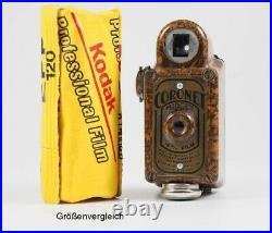 Corona Midget braun, 16mm Miniatur Bakelitkamera aus den 1930er