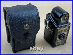 Coronet MIDGET Subminiature Camera Black Bakelite withLeather Case Cute