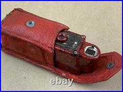 Coronet MIDGET Subminiature Camera Red/Black Bakelite withLeather Case Cute