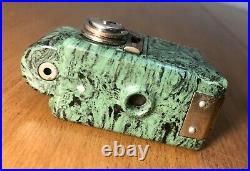 Coronet Midget 16mm Film Spy Camera Bakelite Marble Green Rare Vintage 1930s