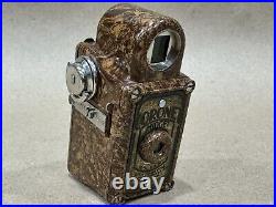 Coronet Midget 16mm Spy Vintage Camera Beautiful Brown Bakelite Rare 1930s
