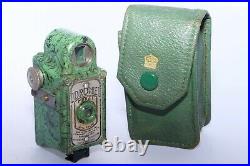 Coronet Midget 16mm compact bakelite collectible camera. Green color with case