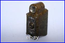 Coronet Midget 16mm compact bakelite collectible camera. Khaki, Ex+. Circa 1935