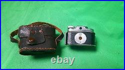 Crystar Mini Vintage Spy Camera Made in Japan with brown Leather Case Miniature