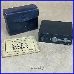 Expo Police Subminiature Vintage Camera With Manual & Leather Case