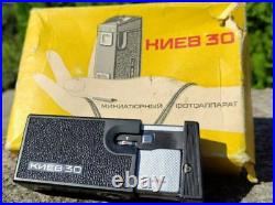 Film Camera new Kiev 30 in box Rare Soviet Miniature Vintage subminiature Used