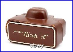 GOLDEN RICOH 16 Beautiful Vintage Subminiature Camera with Original Leather Case