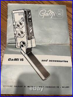 Gami 16 Vintage Subminiature Camera with accessories, MADE IN ITALY Serial # Too