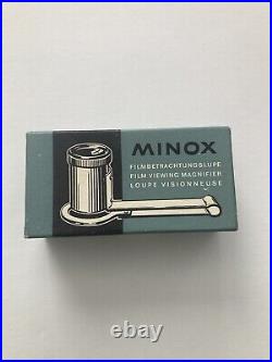 German Minox B Vintage Spy Camera Lot In Original Boxes Stand, Loupe, Flash