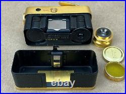 Golden Ricoh 16 Steky Subminiature Spy Camera with Riken 2.5cm Lens Mint with Box