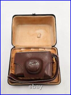Golden Ricoh 16 Vintage Spy Film Camera 16mm Subminiature with original cases