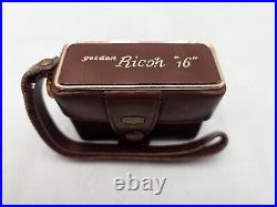 Golden Ricoh 16 Vintage Spy Film Camera 16mm Subminiature with original cases
