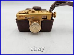 Golden Ricoh 16 Vintage Spy Film Camera 16mm Subminiature with original cases