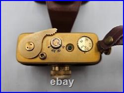 Golden Ricoh 16 Vintage Spy Film Camera 16mm Subminiature with original cases