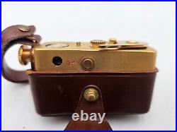 Golden Ricoh 16 Vintage Spy Film Camera 16mm Subminiature with original cases