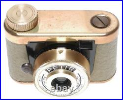 Kunik Petie Gold 16mm Film Subminiature Camera Achromat 19 f=25mm