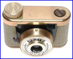 Kunik Petie Gold 16mm Film Subminiature Camera Achromat 19 f=25mm