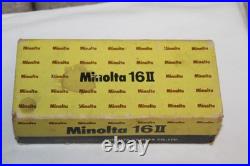 MIB Vintage MINOLTA 16II Push-Pull Camera with Original Paperwork