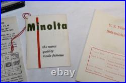 MIB Vintage MINOLTA 16II Push-Pull Camera with Original Paperwork