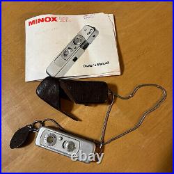 MINOX BL And III VINTAGE SUBMINIATURE CAMERA WithCASE. Pocket Spy Camera