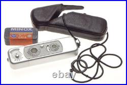 MINOX B Vintage Sub miniature Silver Spy Camera 8x11mm Film exposure meter NICE
