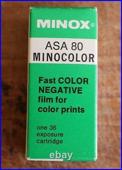MINOX C SUBMINIATURE SPY CAMERA 3.5/15mm LENS with CASE FILM ORIGINAL BOX VINTAGE