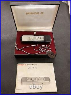 MINOX C Subminiature Spy Camera, Original box, Owner's Manual Vintage Camera