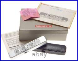 MINOX C spy camera subminiature case manual box 3.5/15mm lens exellent condition