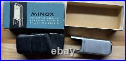 MINOX MODEL B VINTAGE CAMERA, CASE, CHAIN, MANUAL, FLASH, FILM And Tripod Withcase