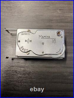 Mamiya16 Vintage Camera Seriter Shutter Timer Tilt-A-Mite Flash Panchromatic