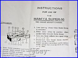 Mamiya Super 16 Vintage Mini Spy Camera With Case, Extras Mamiya Super 16 Vintage Mini Spy Camera With Case, Extras