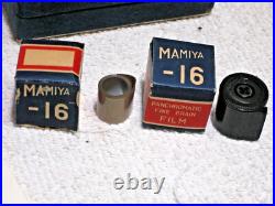 Mamiya Super 16 Vintage Mini Spy Camera With Case, Extras Mamiya Super 16 Vintage Mini Spy Camera With Case, Extras