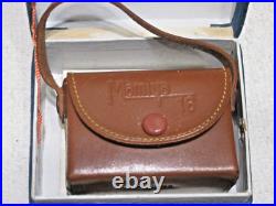 Mamiya Super 16 Vintage Mini Spy Camera With Case, Extras Mamiya Super 16 Vintage Mini Spy Camera With Case, Extras