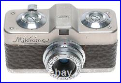 Meopta Mikroma Subminiature Film Camera Mirar 3.5/20 Triplet Lens