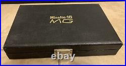 Minolta-16 MG 1970 Sub-Miniature Spy Camera With Case, Vintage, Complete, NICE