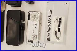 Minolta-16 MG Camera with Flash & Case Untested Vintage