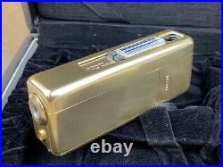 Minolta 16 MG Gold Camera Complete with Case & Flash Rare & Working
