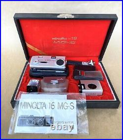 Minolta 16 MG-S Sub-Miniature Spy Camera Kit, Vintage, Complete, NICE