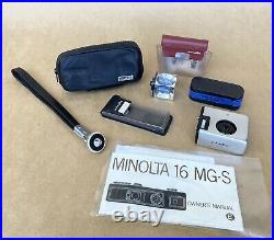 Minolta 16 MG-S Sub-Miniature Spy Camera Kit, Vintage, Complete, NICE